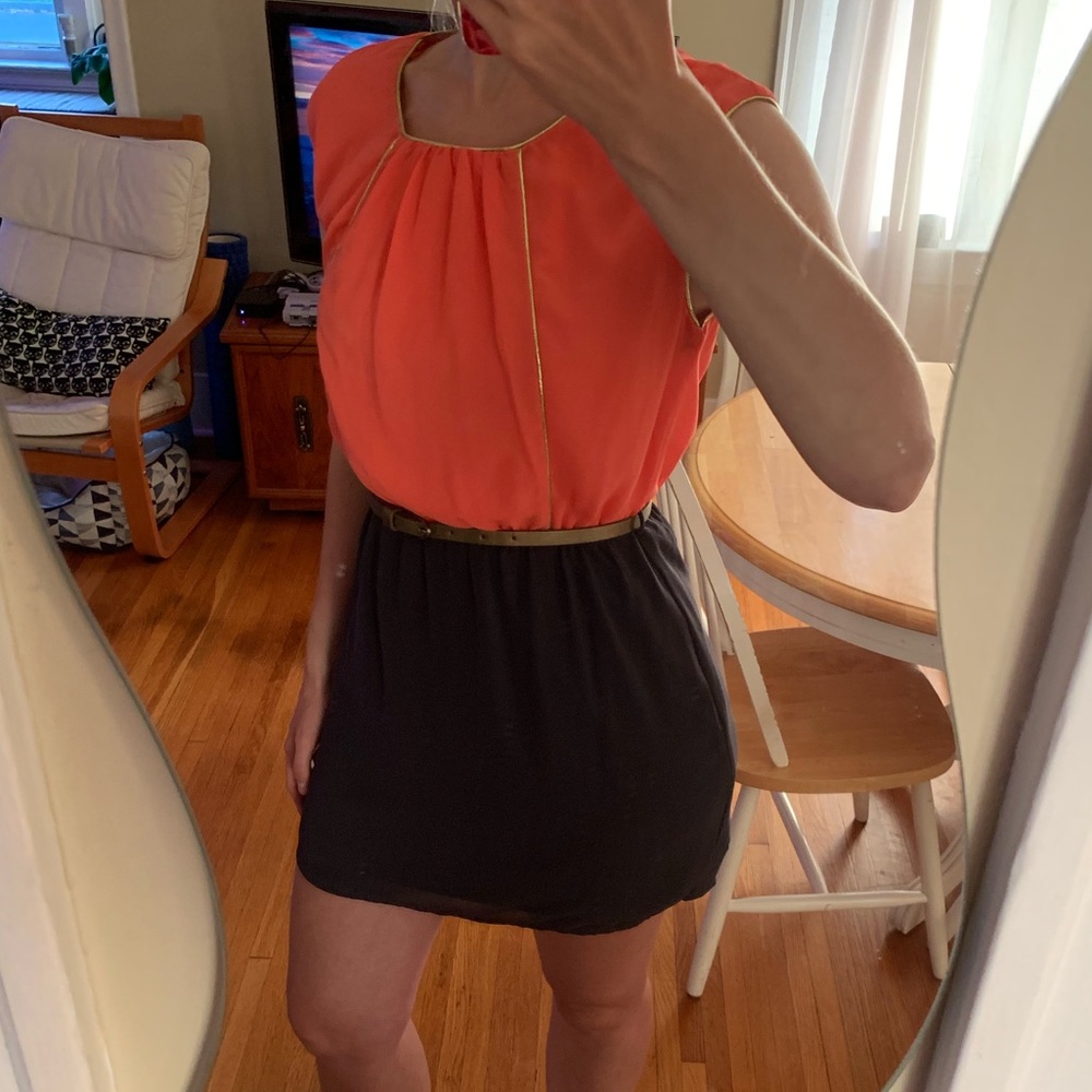 Jealous Tomato - twofer mini dress w/ belt - Small
